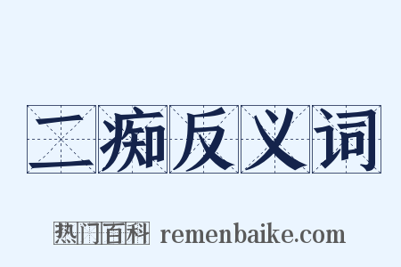 二痴反义词是什么意思的图片